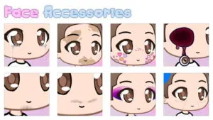 gacha nox face accesories